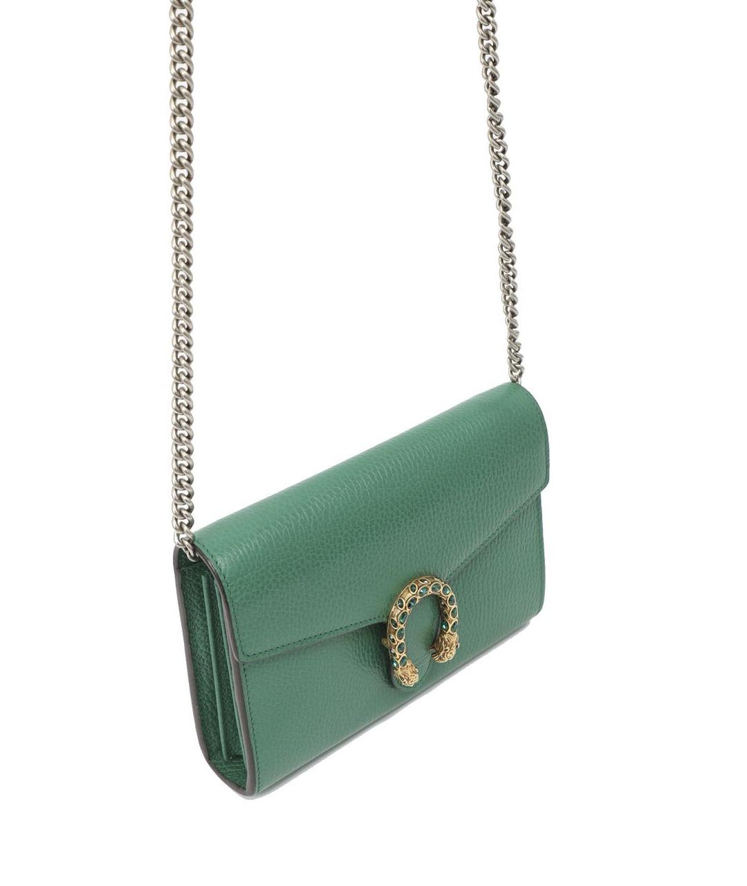 GUCCI Зеленая кожаная сумка через плечо, фото 2