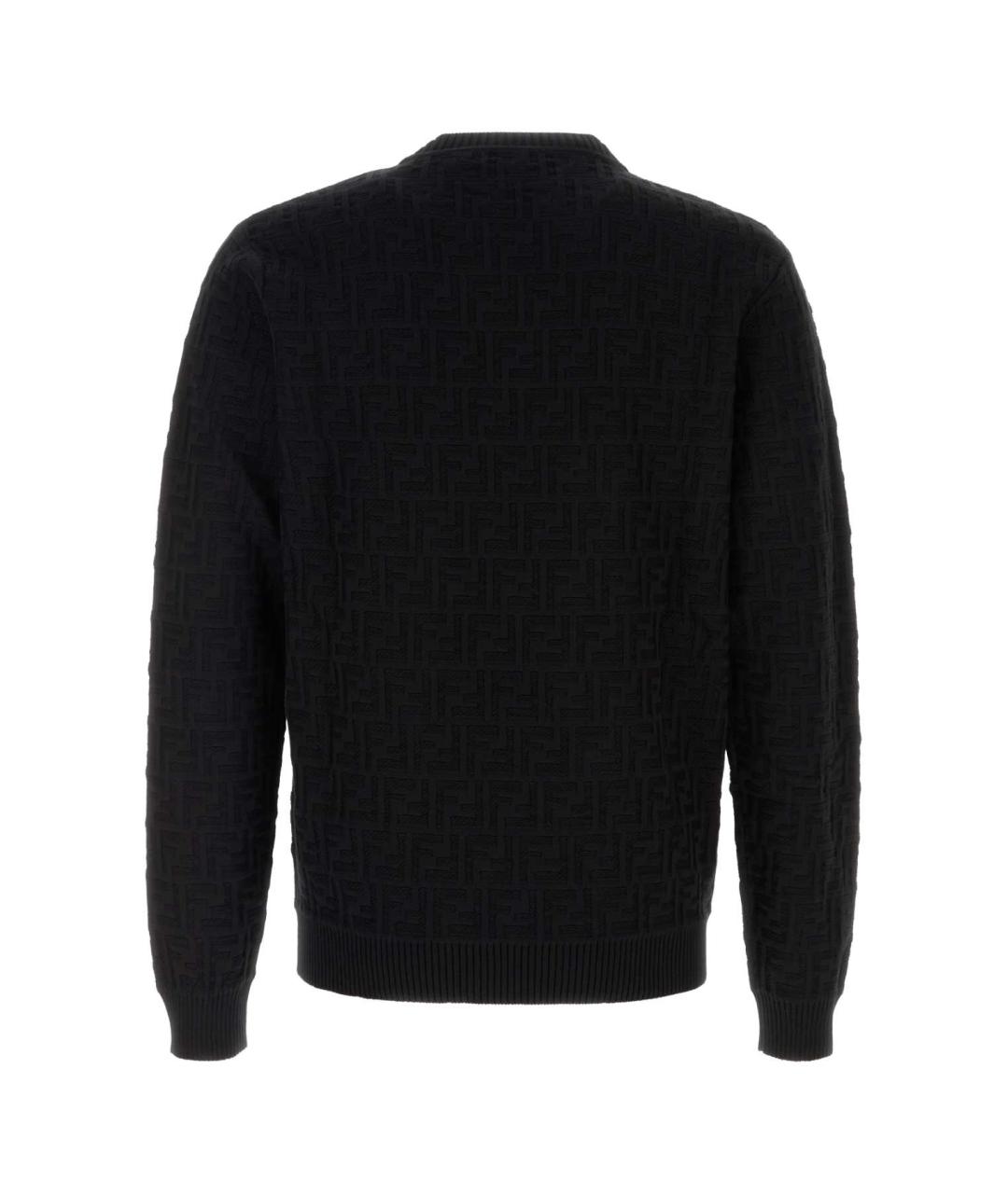 FENDI Черный хлопковый джемпер / свитер, фото 2