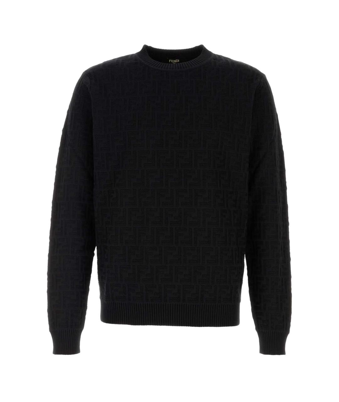 FENDI Черный хлопковый джемпер / свитер, фото 1