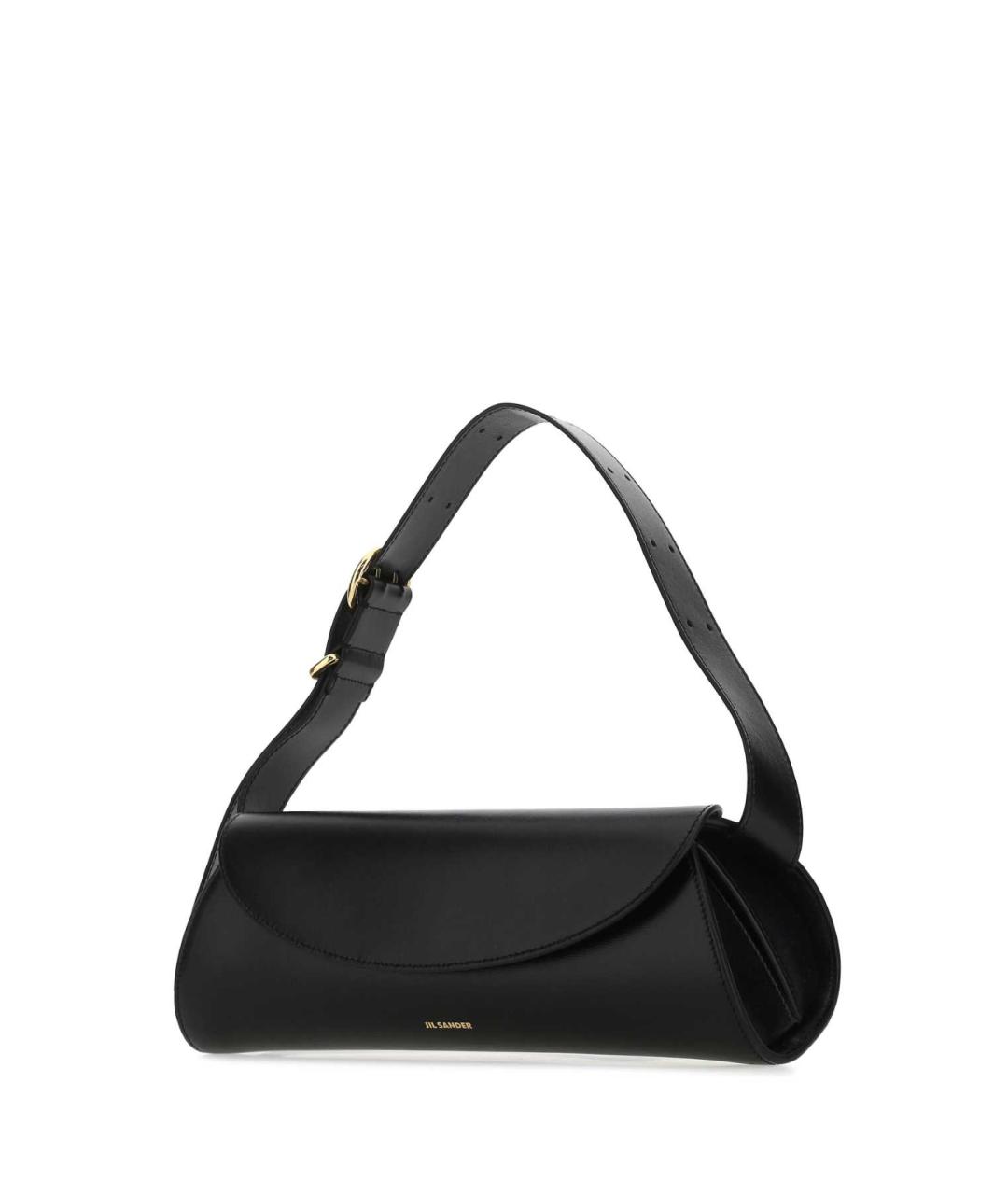 JIL SANDER Черная кожаная сумка через плечо, фото 2
