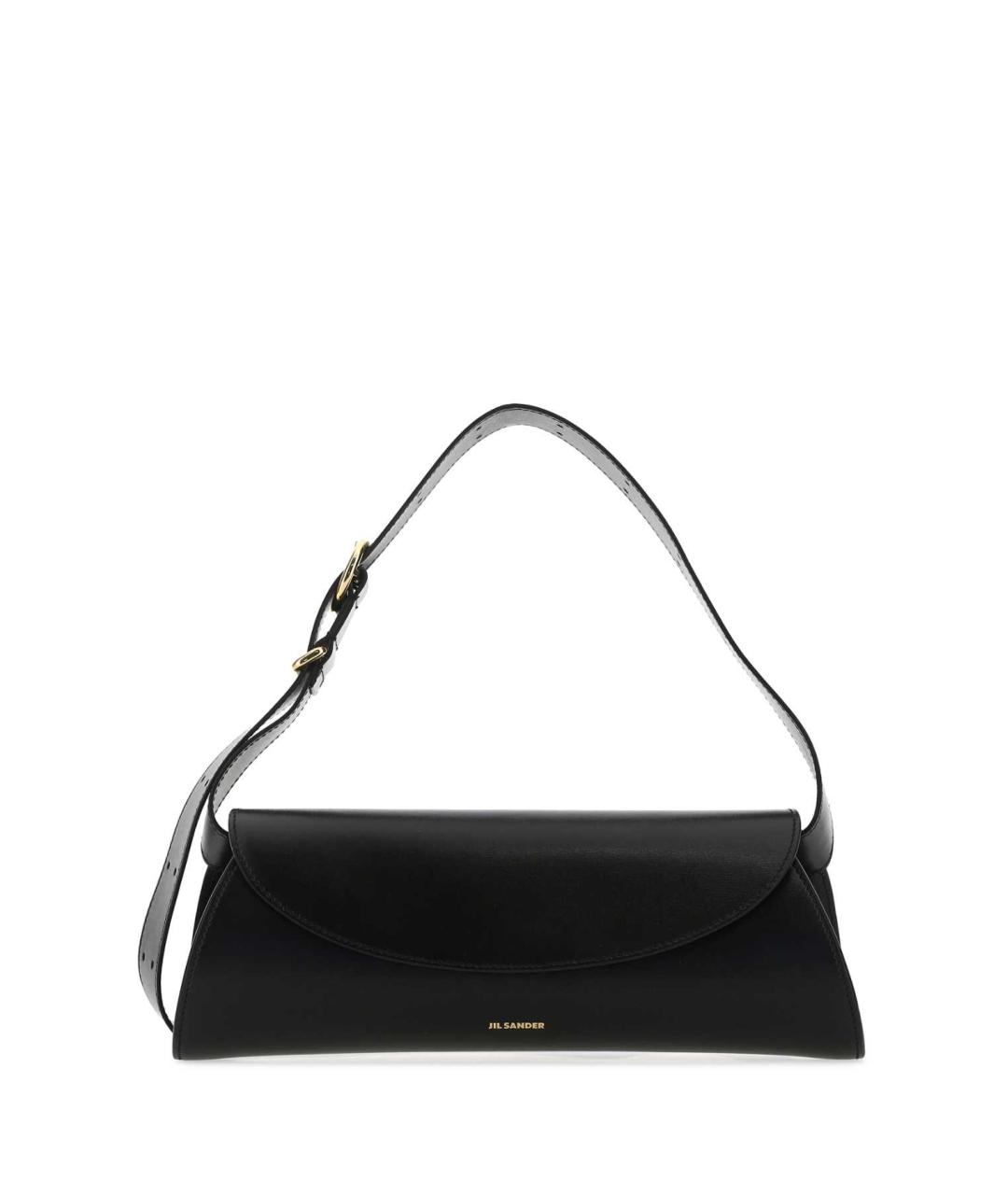 JIL SANDER Черная кожаная сумка через плечо, фото 1
