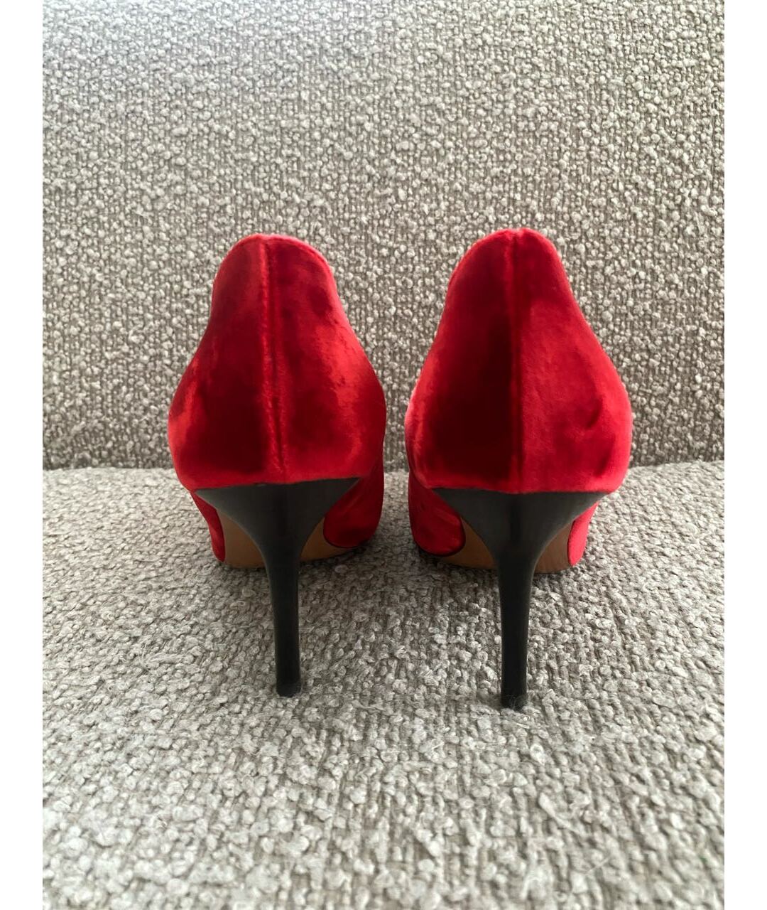 CELINE PRE-OWNED Красные замшевые туфли, фото 4