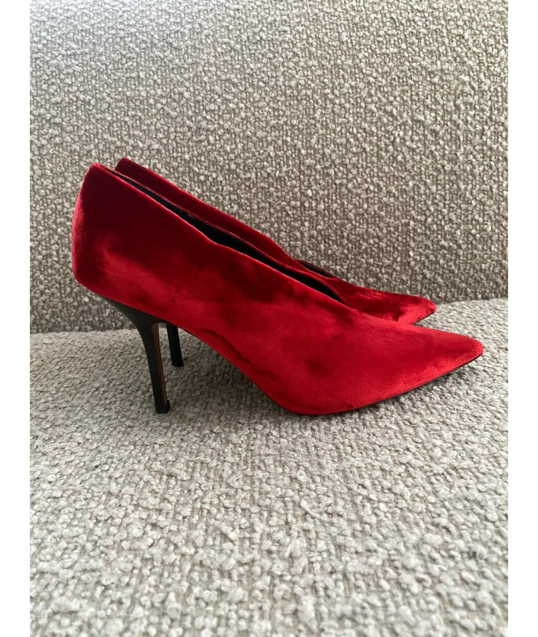 CELINE PRE-OWNED Красные замшевые туфли, фото 3