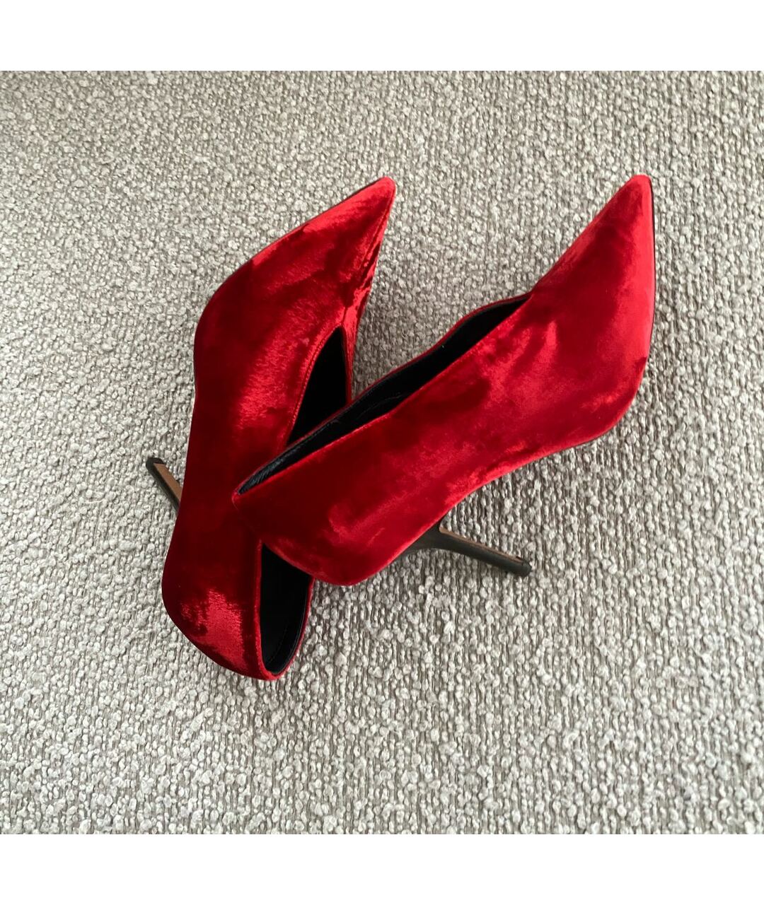 CELINE PRE-OWNED Красные замшевые туфли, фото 8