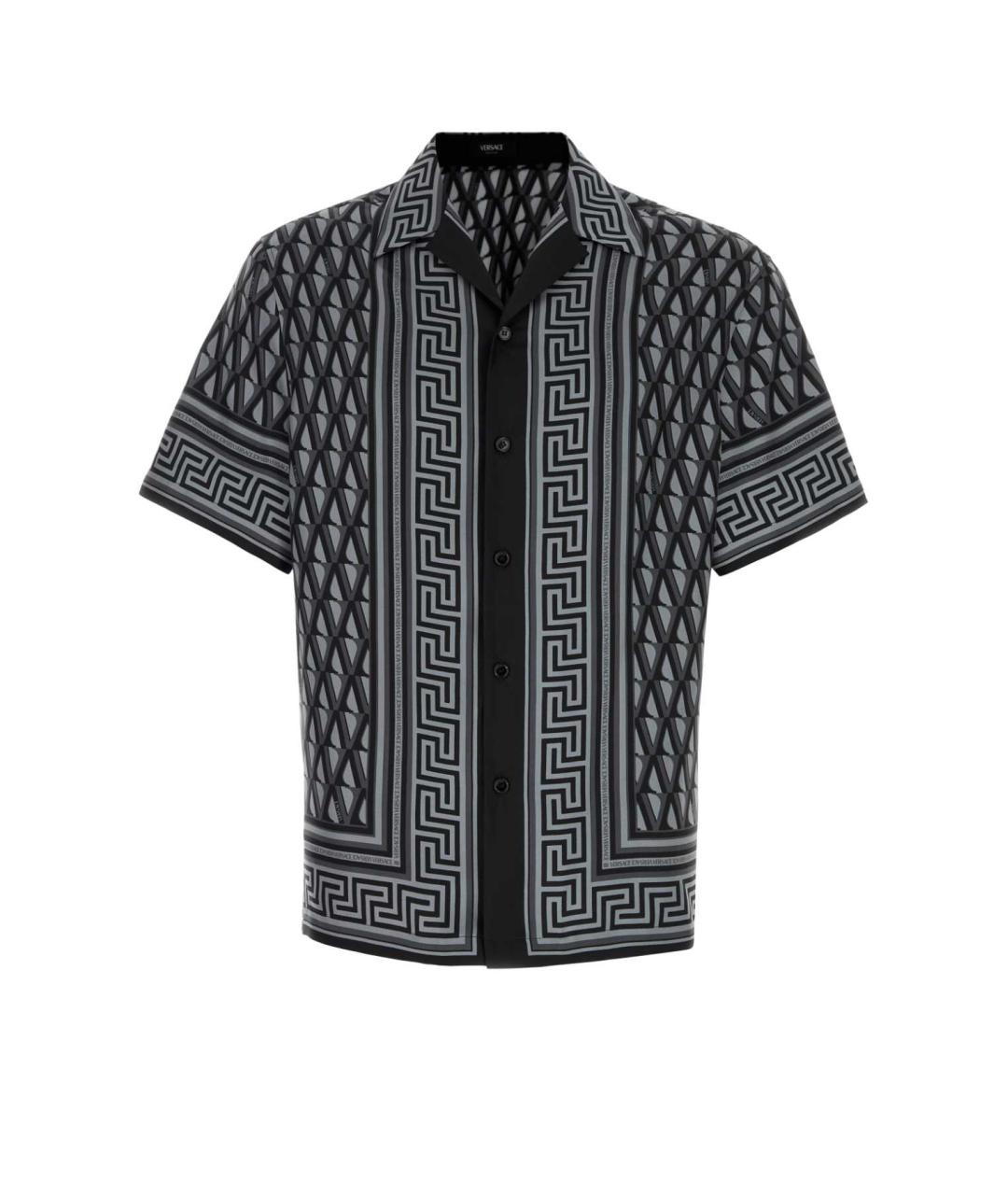 VERSACE Серая шелковая кэжуал рубашка, фото 1