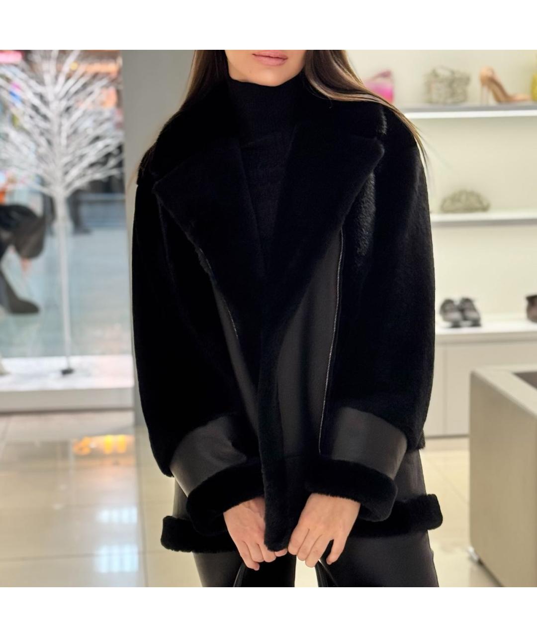 BLANCHA Черная меховая дубленка, фото 6