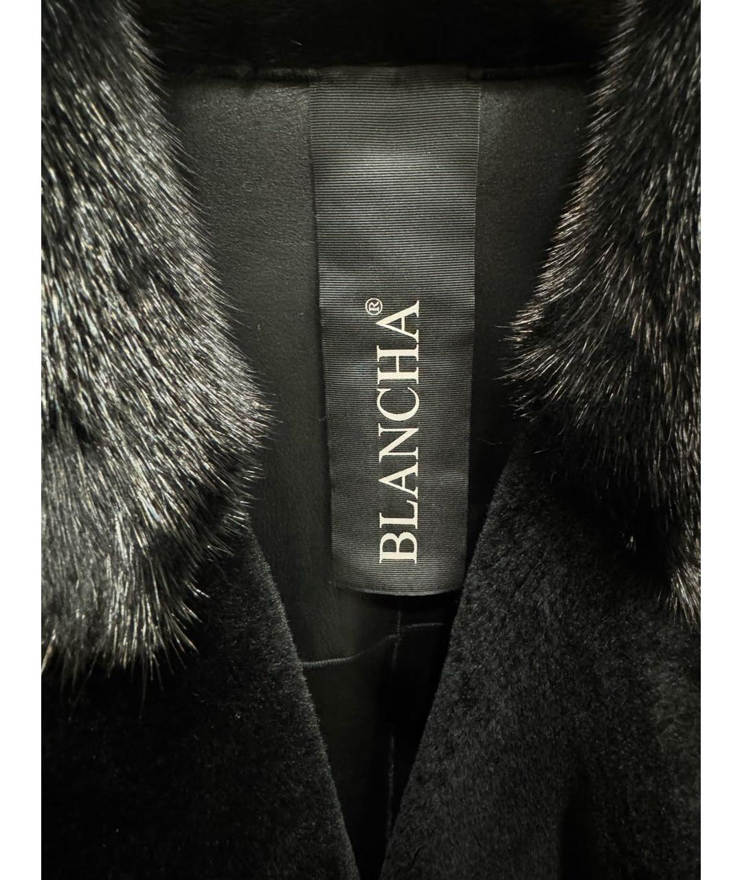 BLANCHA Черная меховая дубленка, фото 3