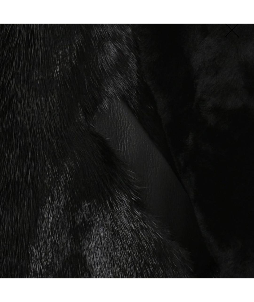 BLANCHA Черная меховая дубленка, фото 8