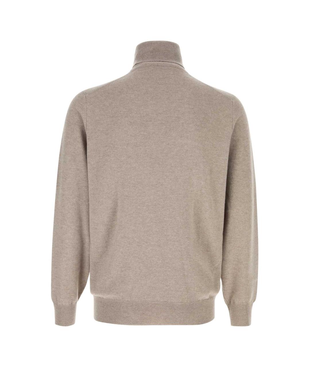 BRUNELLO CUCINELLI Бежевый кашемировый джемпер / свитер, фото 2