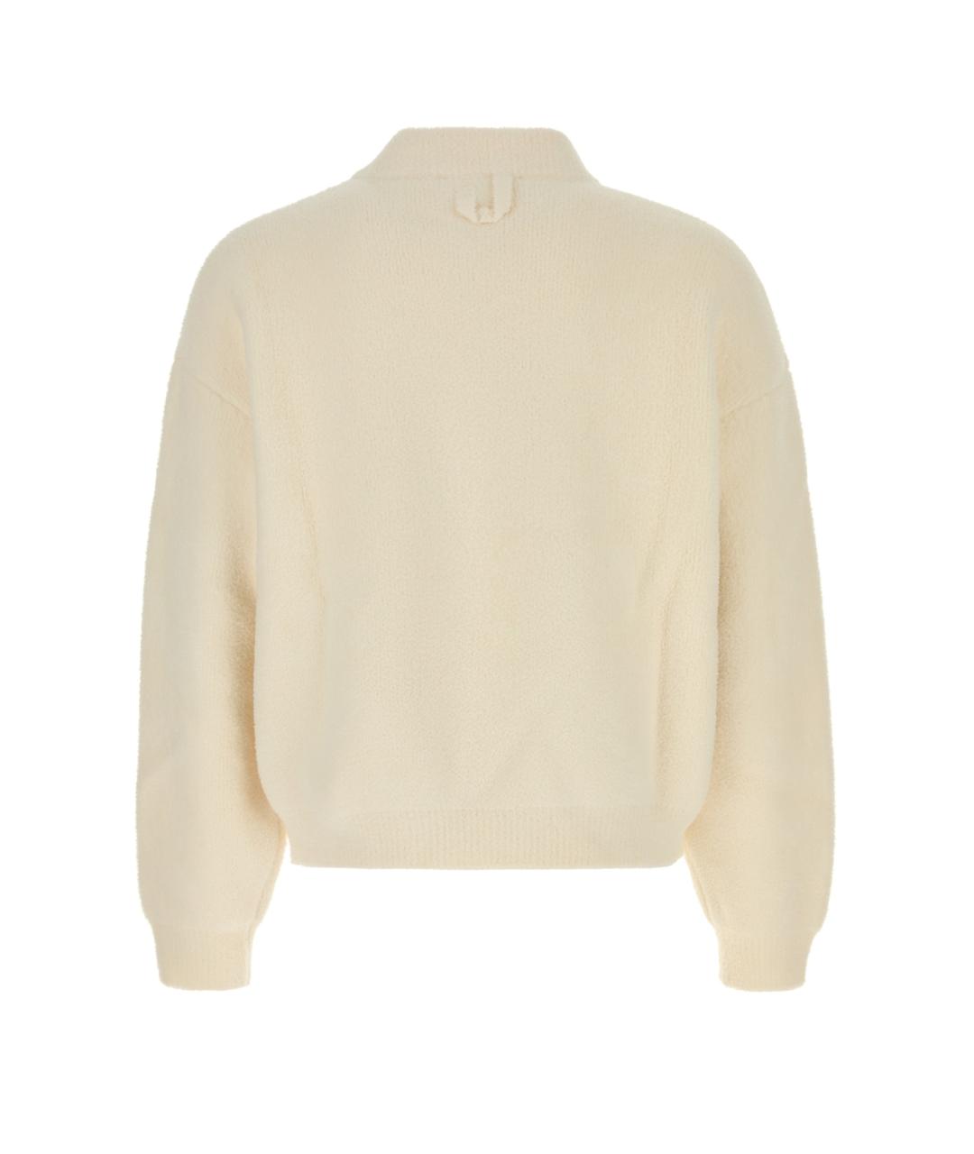 JACQUEMUS Белый хлопковый джемпер / свитер, фото 2