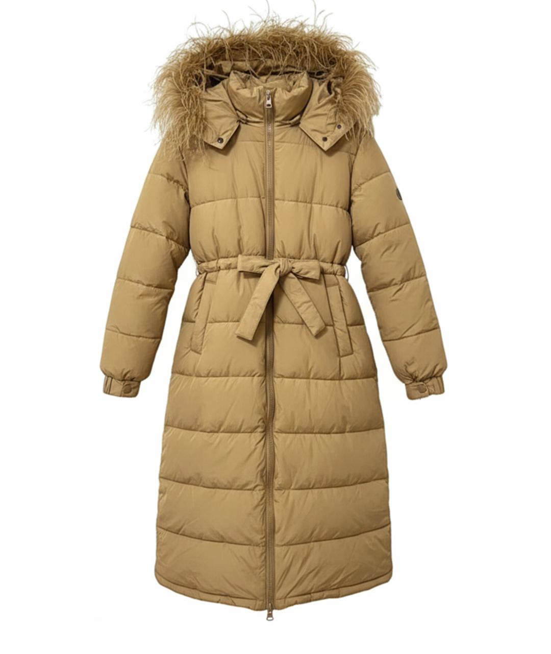 TWIN-SET Бежевый полиамидовый пуховик, фото 1