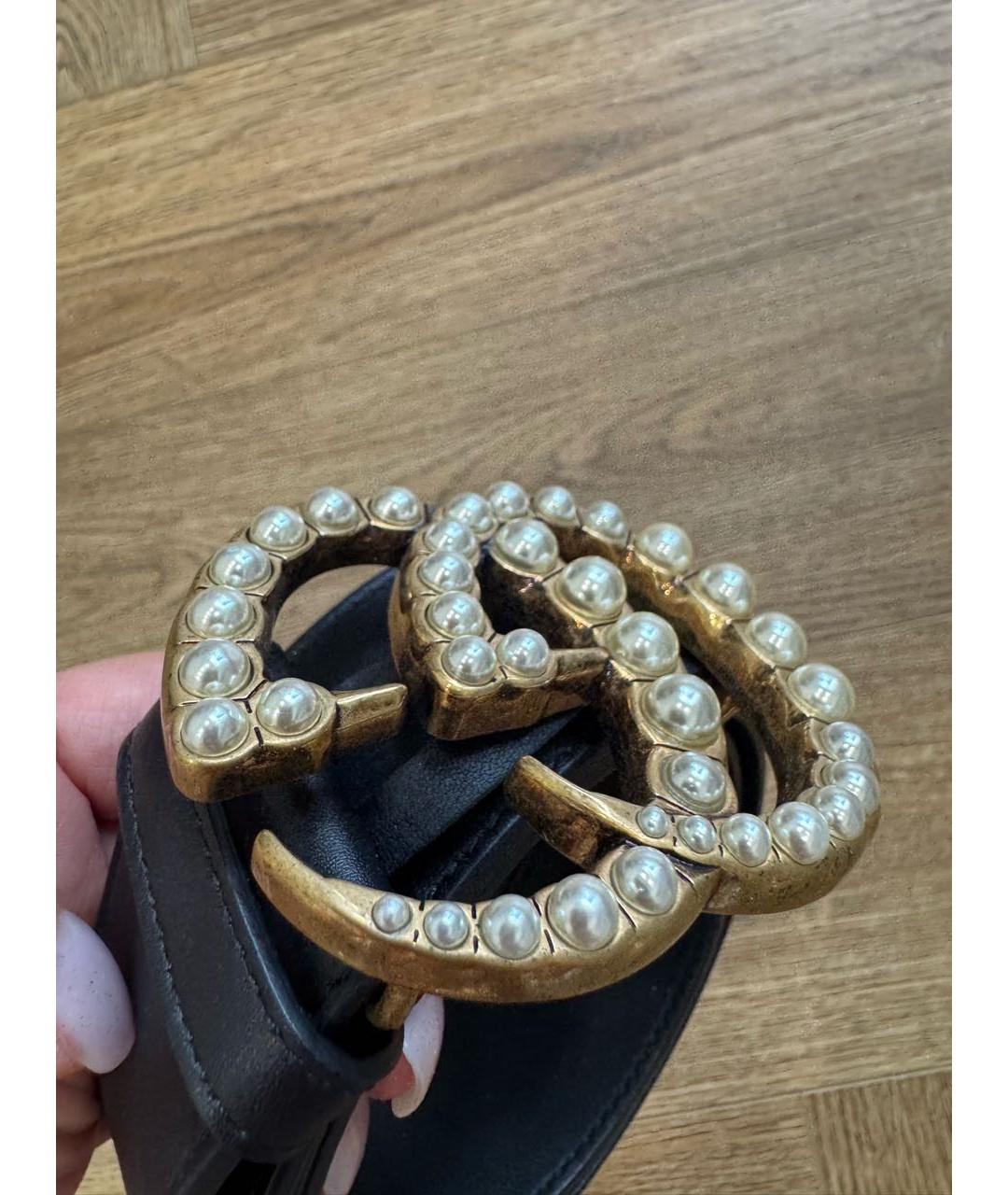 GUCCI Черный кожаный ремень, фото 2