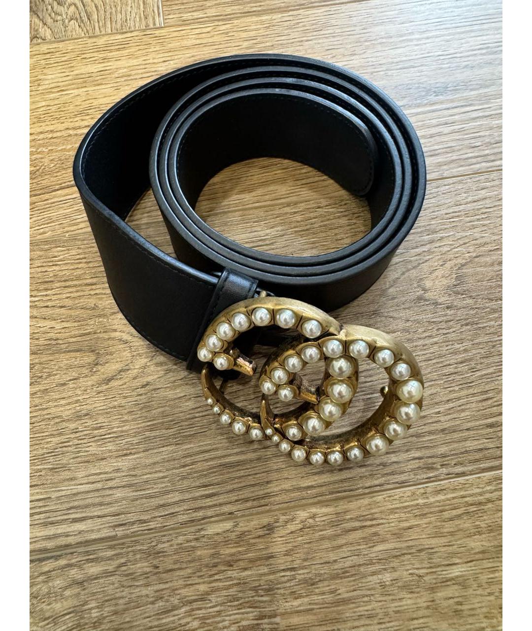 GUCCI Черный кожаный ремень, фото 5