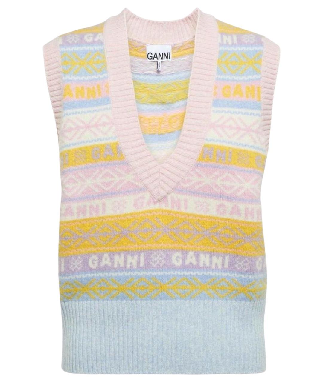 GANNI Мульти шерстяная жилетка, фото 1