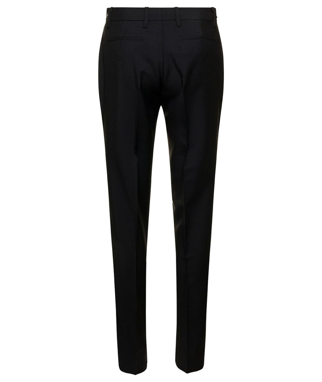 GUCCI Черные шерстяные прямые брюки, фото 1