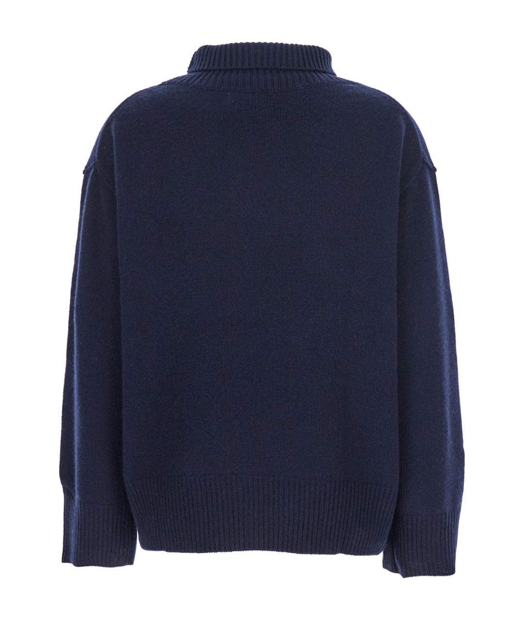 SOFT GOAT Синий кашемировый джемпер / свитер, фото 2
