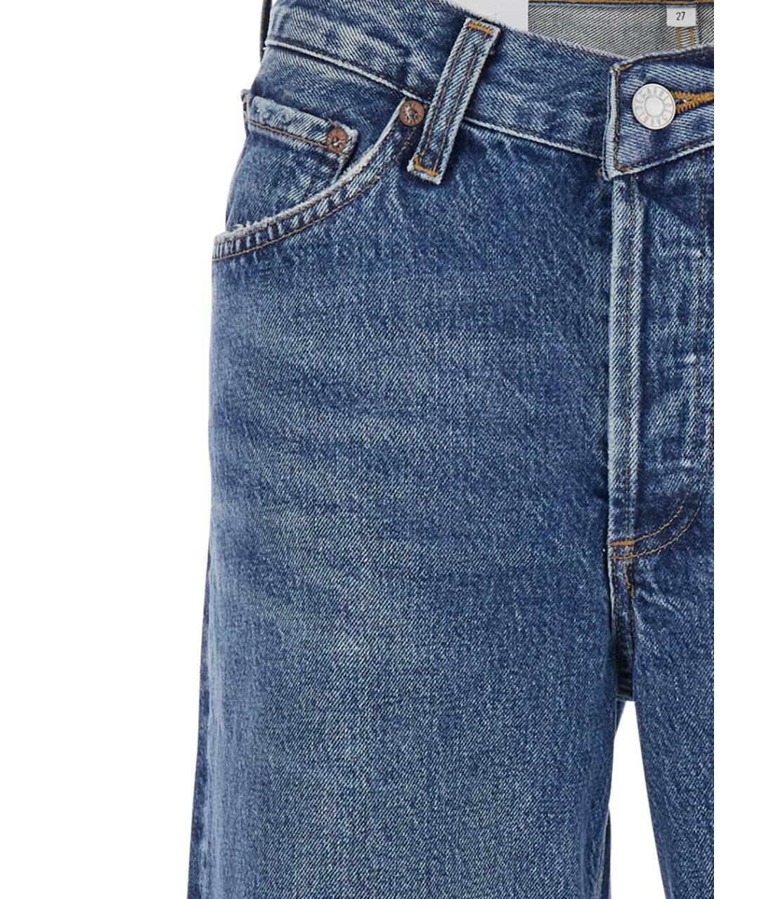 AGOLDE Синие хлопковые джинсы клеш, фото 3