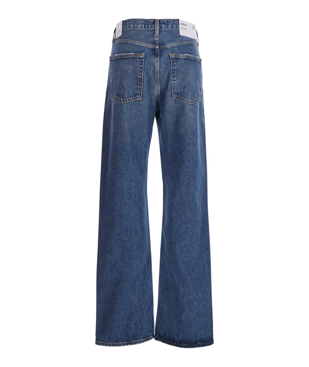 AGOLDE Синие хлопковые джинсы клеш, фото 2