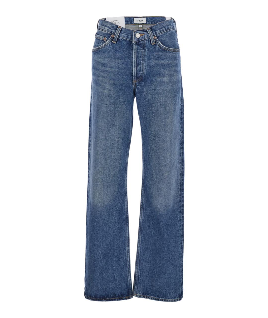 AGOLDE Синие хлопковые джинсы клеш, фото 1