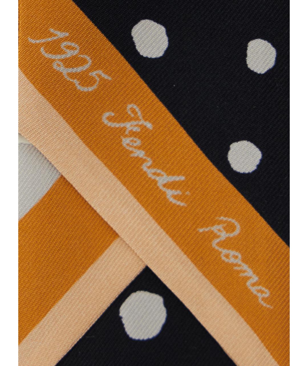 FENDI Мульти шелковый шарф, фото 3