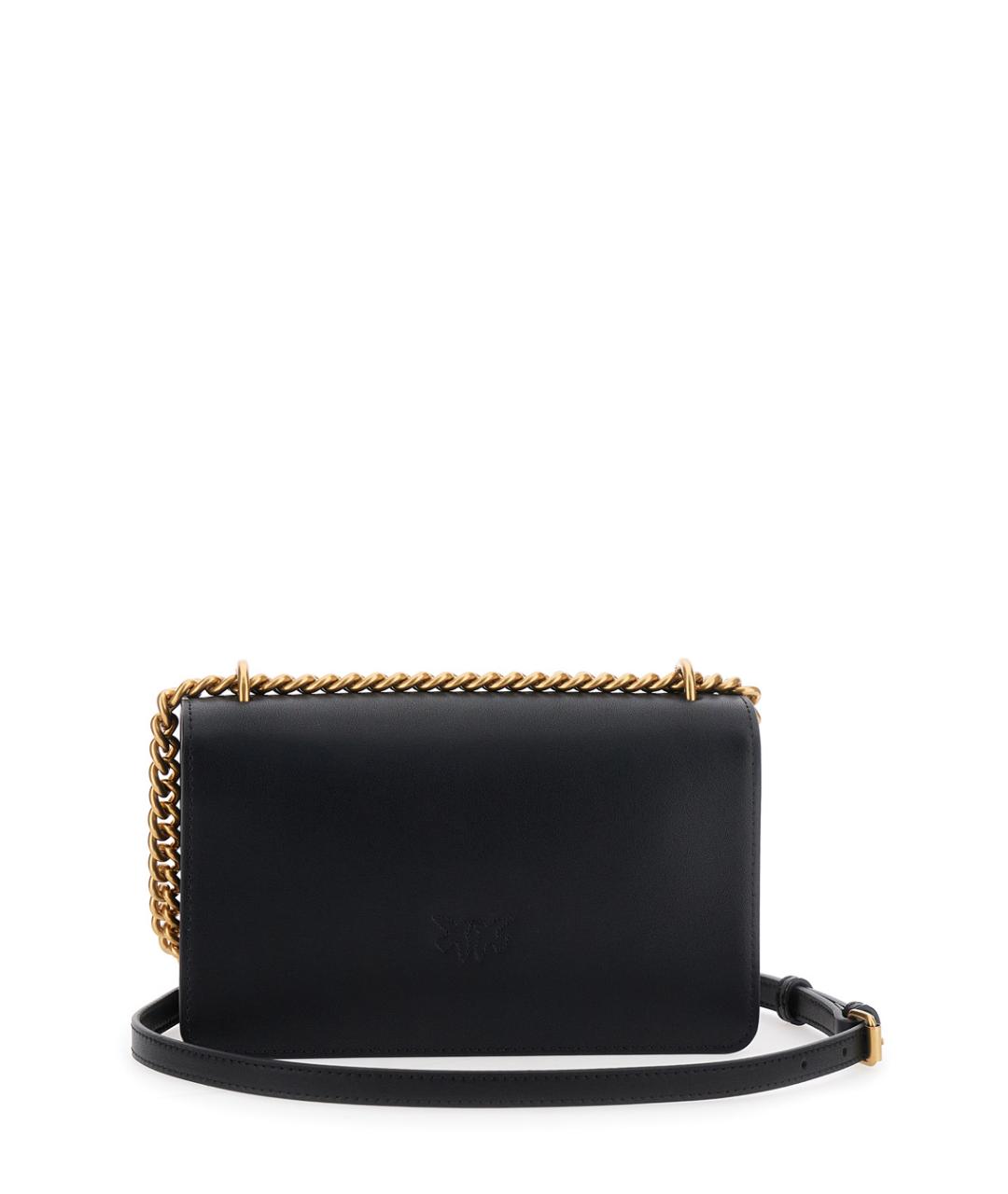 PINKO Черная кожаная сумка через плечо, фото 2