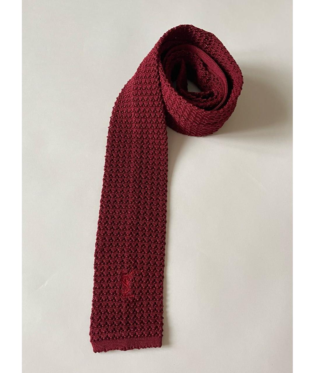 SAINT LAURENT Бордовый галстук, фото 8