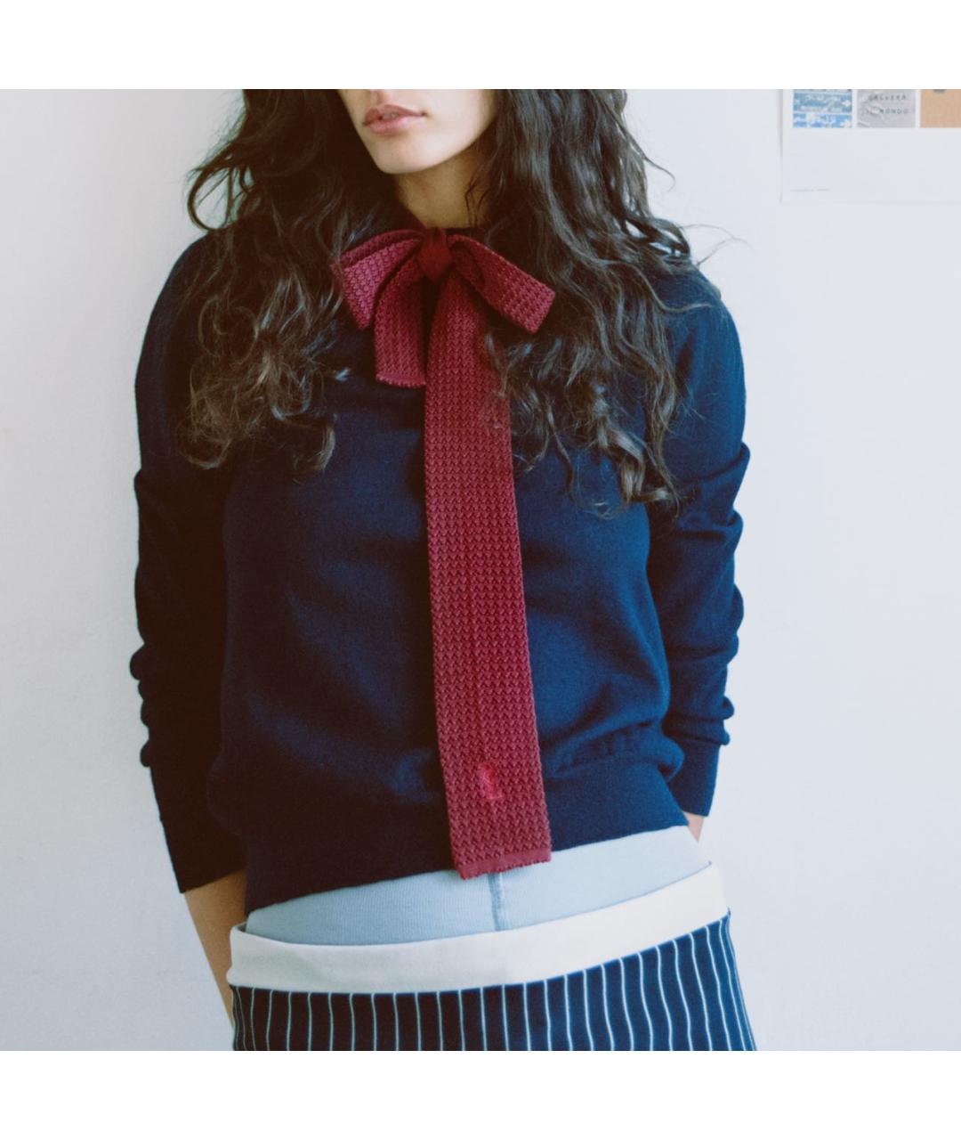 SAINT LAURENT Бордовый галстук, фото 6