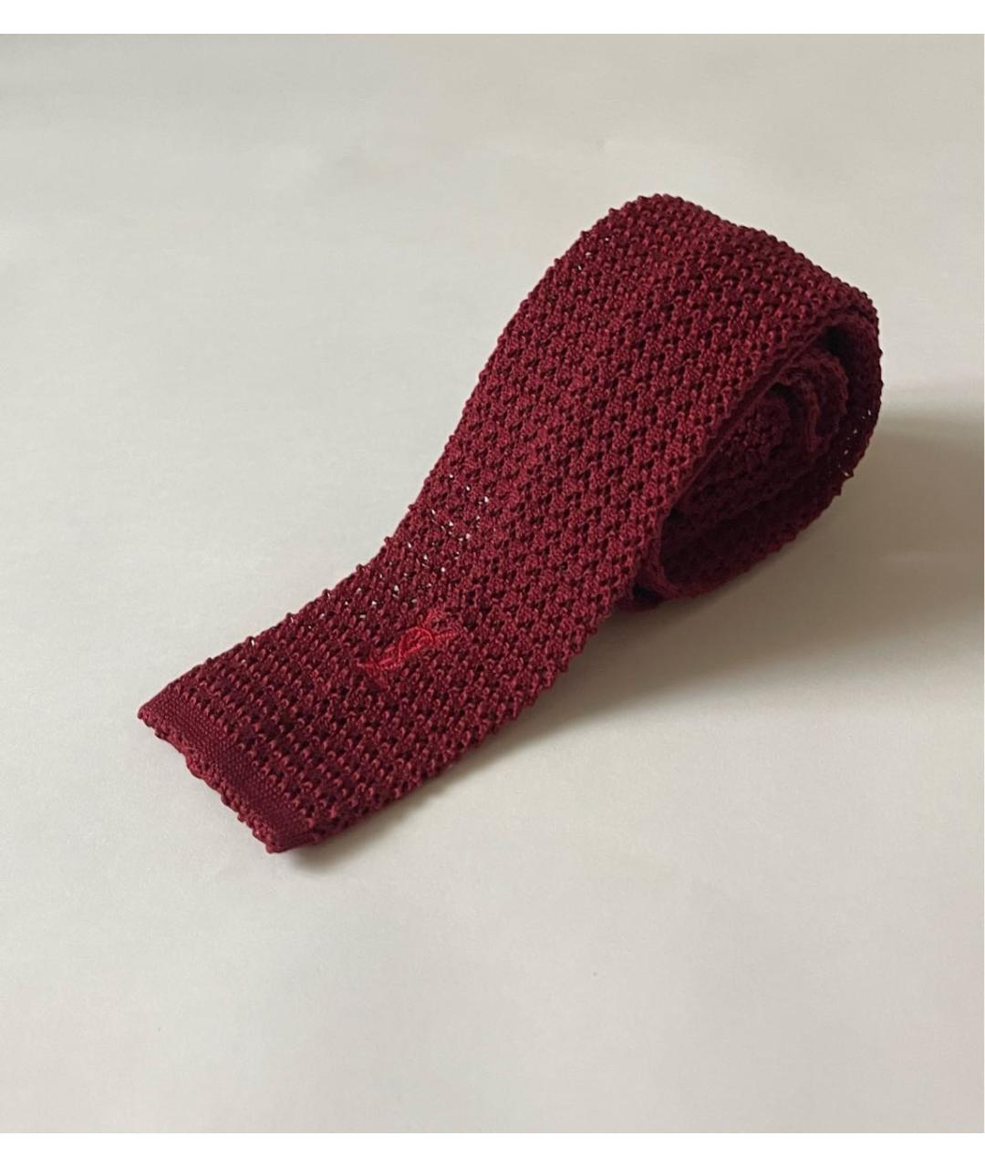 SAINT LAURENT Бордовый галстук, фото 2