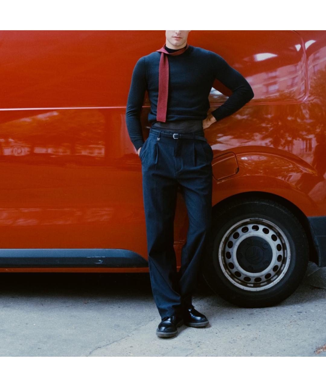 SAINT LAURENT Бордовый галстук, фото 7