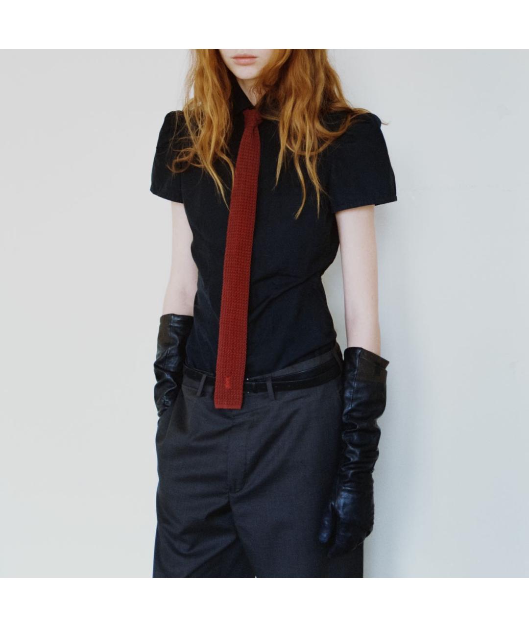 SAINT LAURENT Бордовый галстук, фото 5