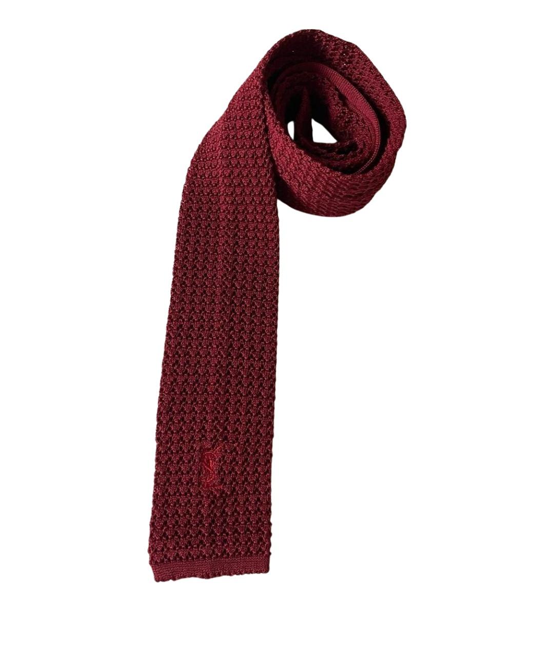 SAINT LAURENT Бордовый галстук, фото 1