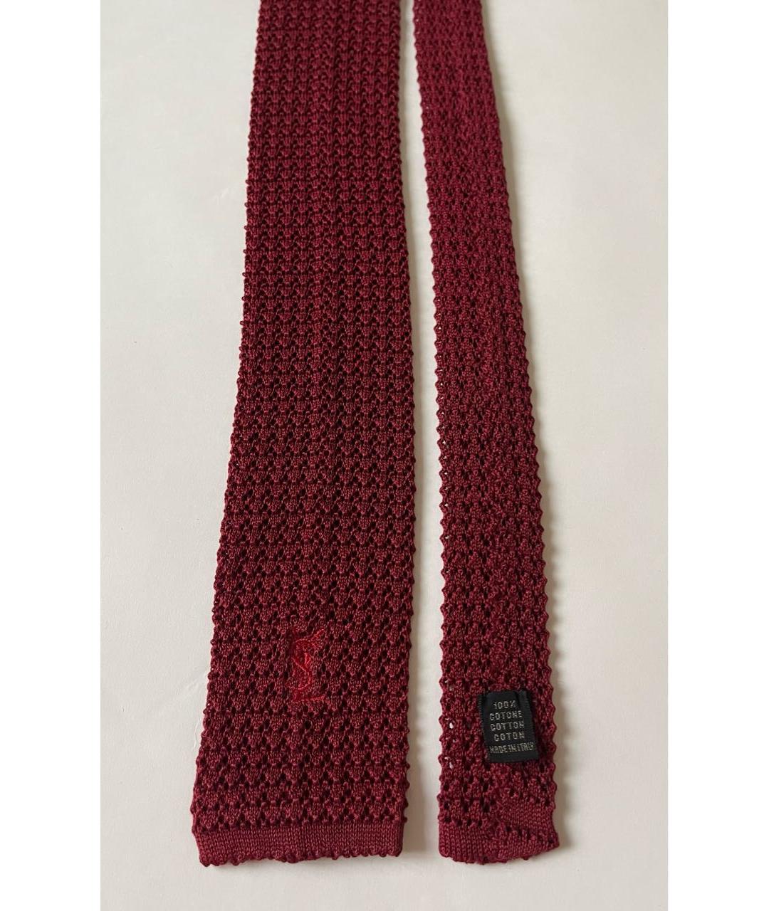 SAINT LAURENT Бордовый галстук, фото 3