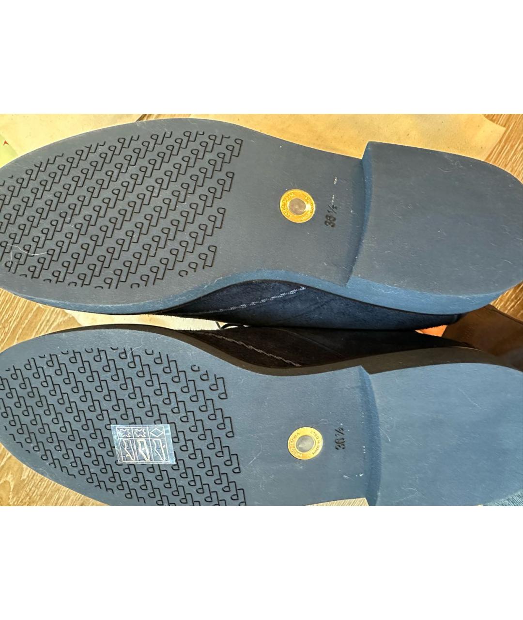 LORO PIANA Темно-синие замшевые ботинки, фото 6