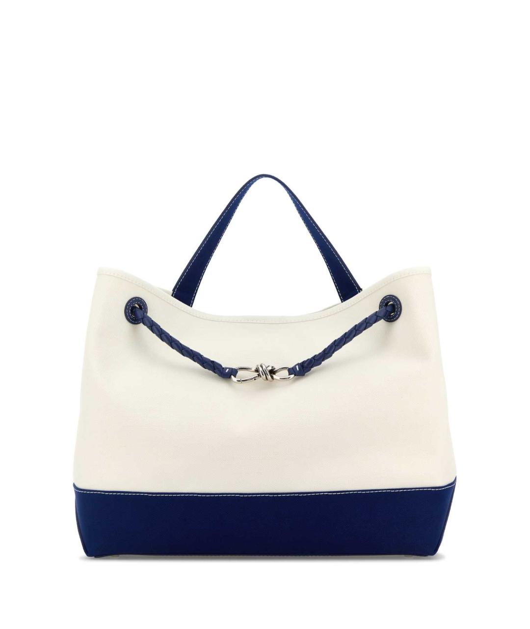 BOTTEGA VENETA Бежевая тканевая сумка тоут, фото 1