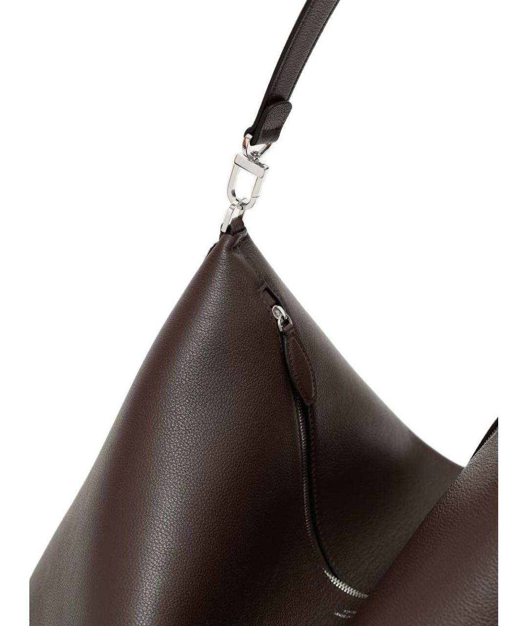 TOTEME Коричневая кожаная сумка через плечо, фото 2