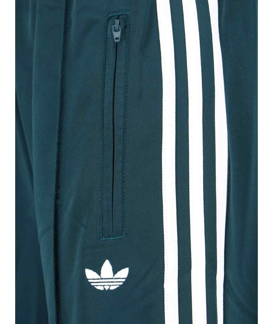 ADIDAS Зеленые полиэстеровые прямые брюки, фото 4