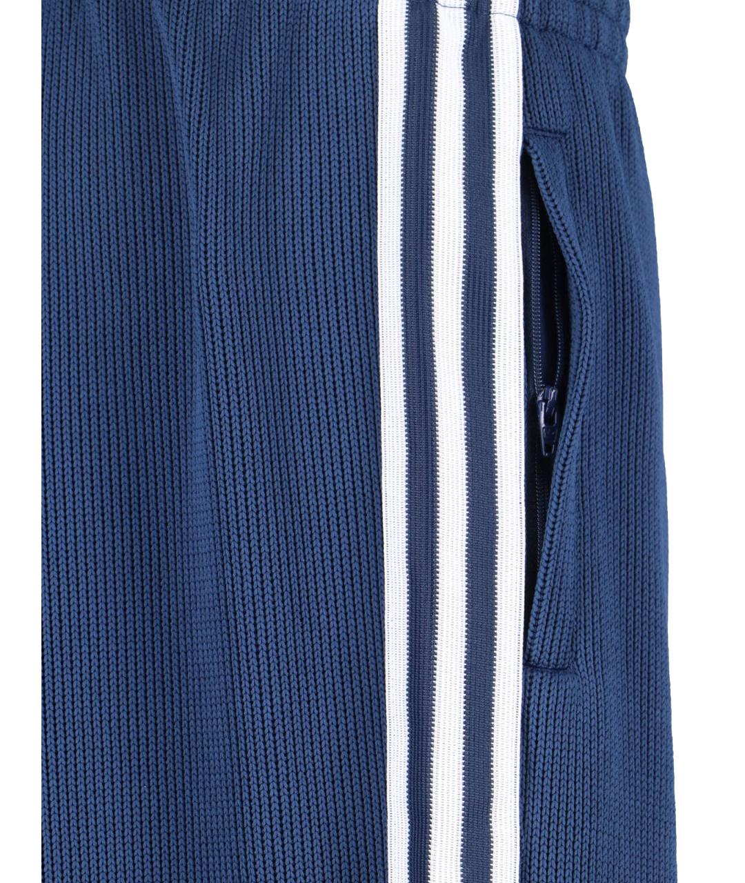 ADIDAS Синие полиэстеровые прямые брюки, фото 5