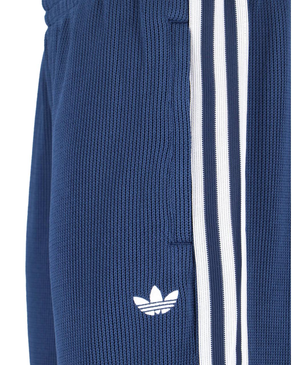 ADIDAS Синие полиэстеровые прямые брюки, фото 4