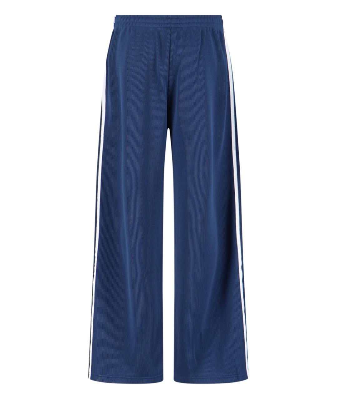 ADIDAS Синие полиэстеровые прямые брюки, фото 2