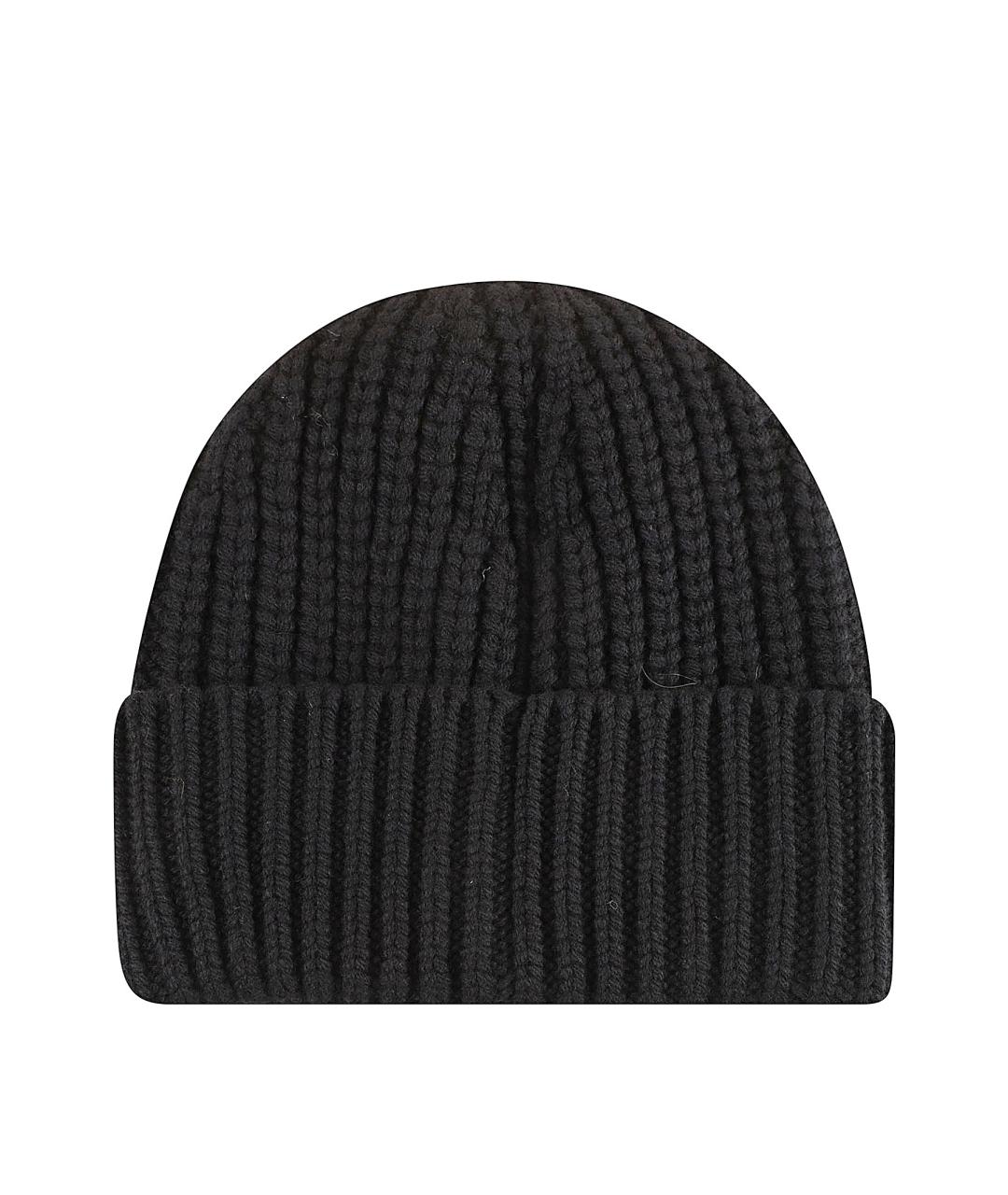 MONCLER Черная кашемировая шапка, фото 2