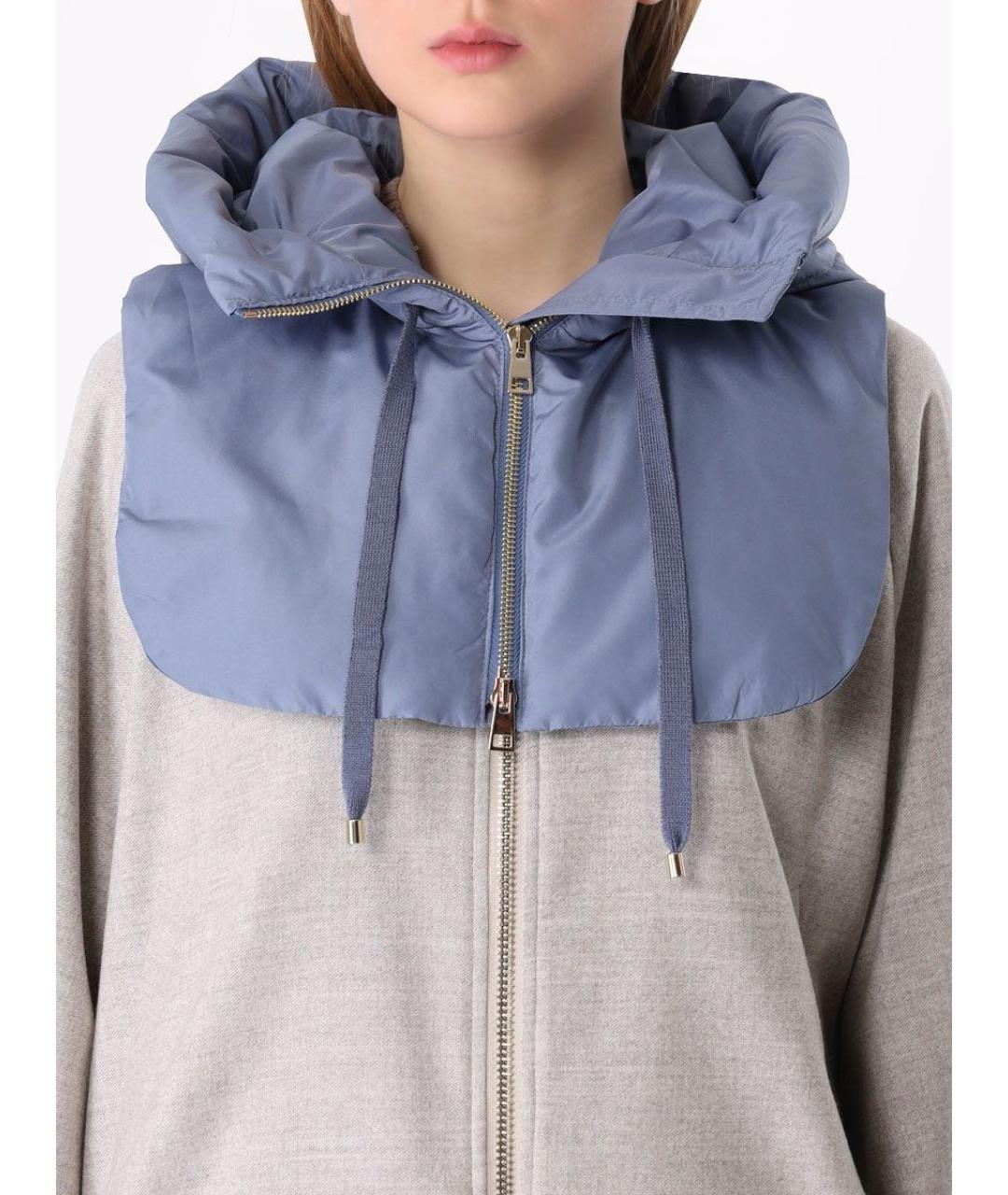 LORENA ANTONIAZZI Голубой полиэстеровый пуховик, фото 7