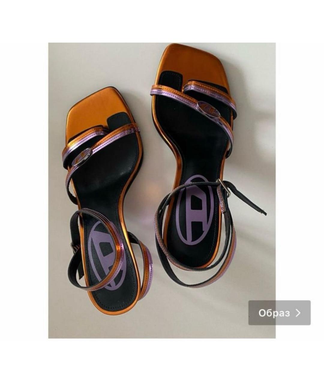 DIESEL Мульти кожаные босоножки, фото 3