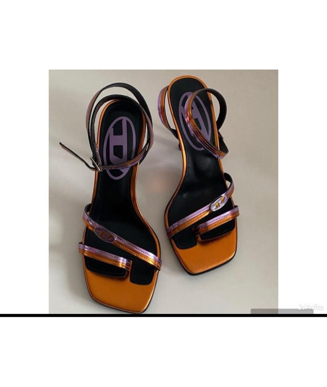 DIESEL Мульти кожаные босоножки, фото 2