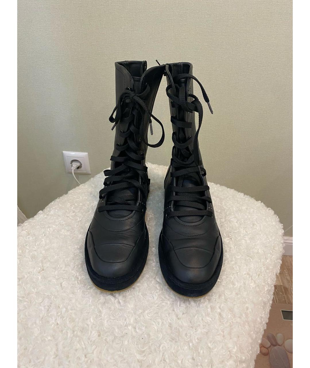 MAX MARA Черные кожаные полусапоги, фото 2