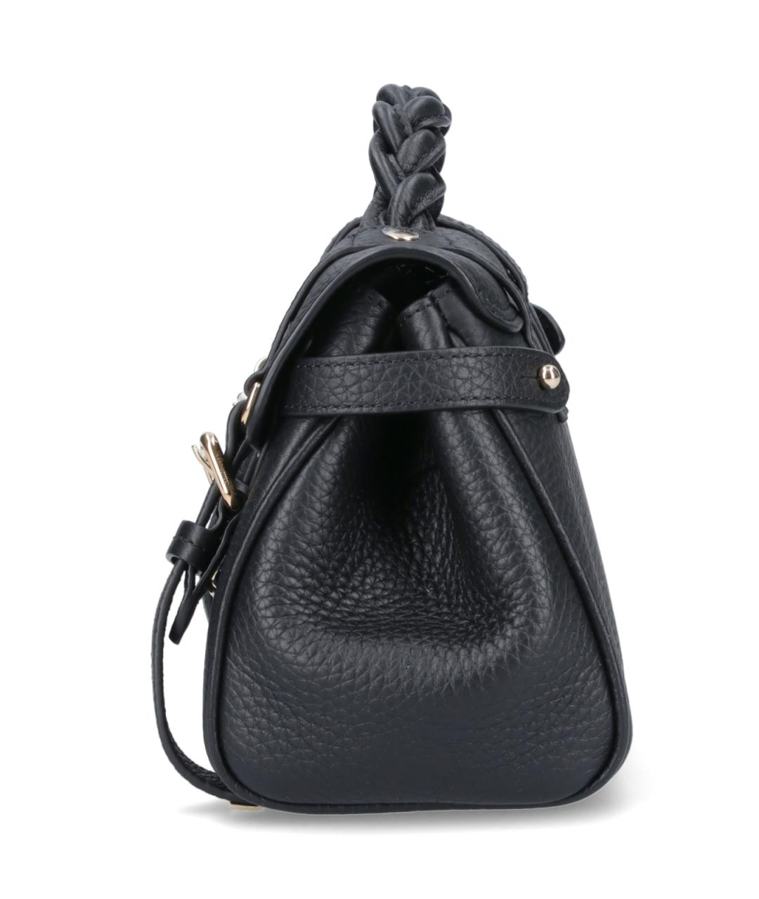 MULBERRY Черная кожаная сумка с короткими ручками, фото 5