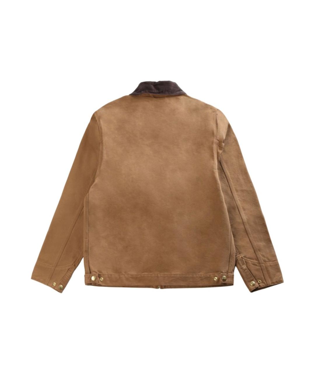 CARHARTT WIP Коричневая хлопковая куртка, фото 2