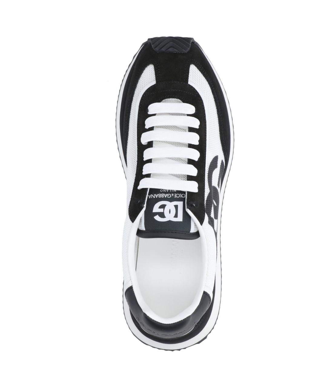 DOLCE&GABBANA Белые синтетические низкие кроссовки / кеды, фото 5