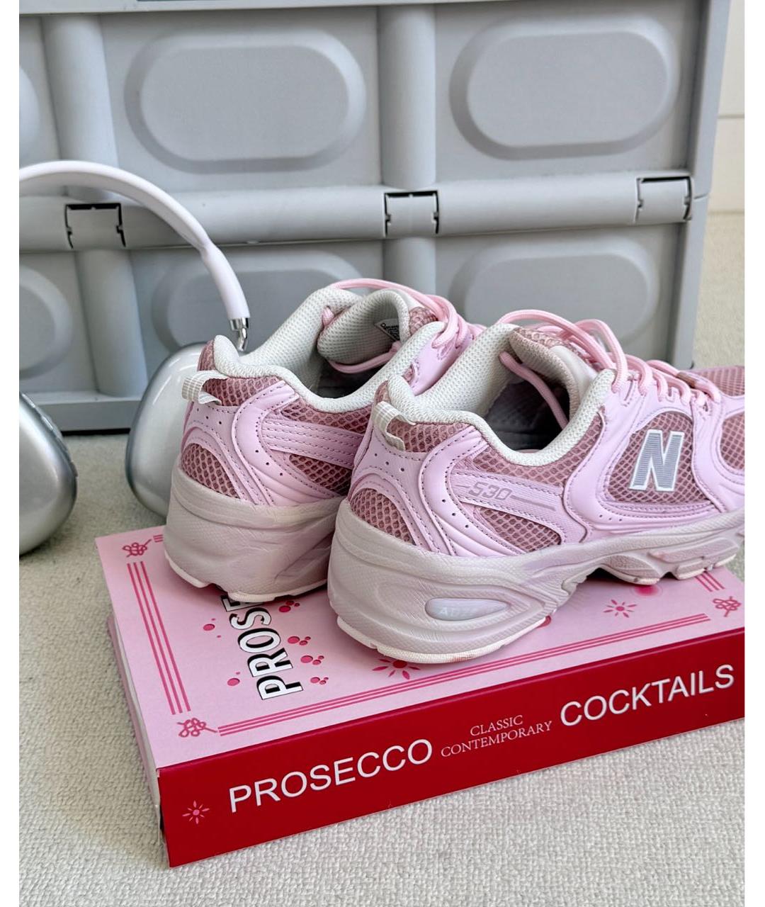 NEW BALANCE Розовые текстильные кроссовки, фото 7