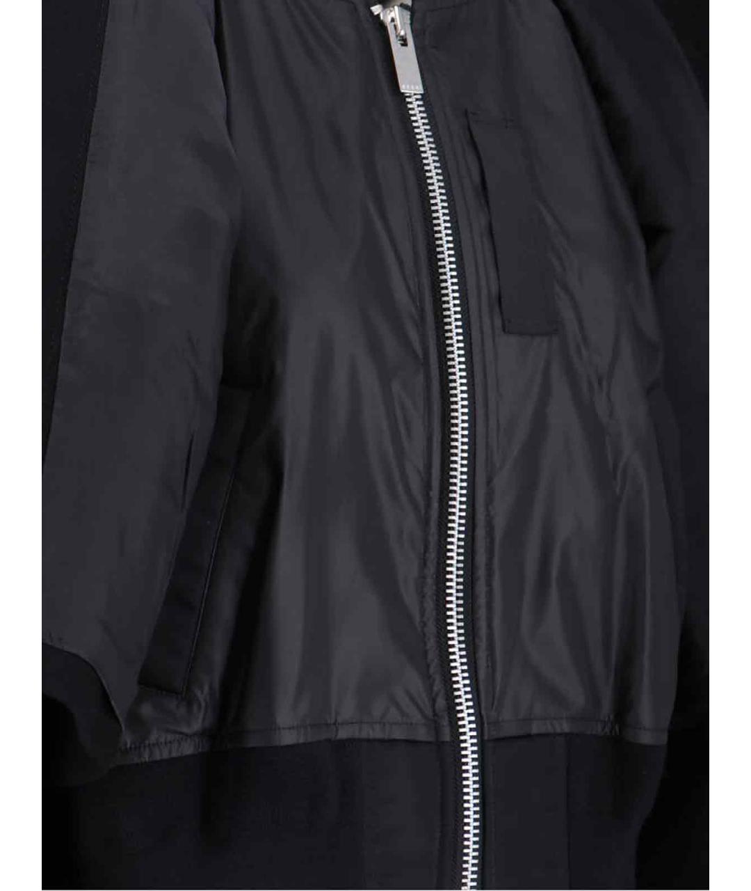 SACAI Черная шерстяная куртка, фото 5