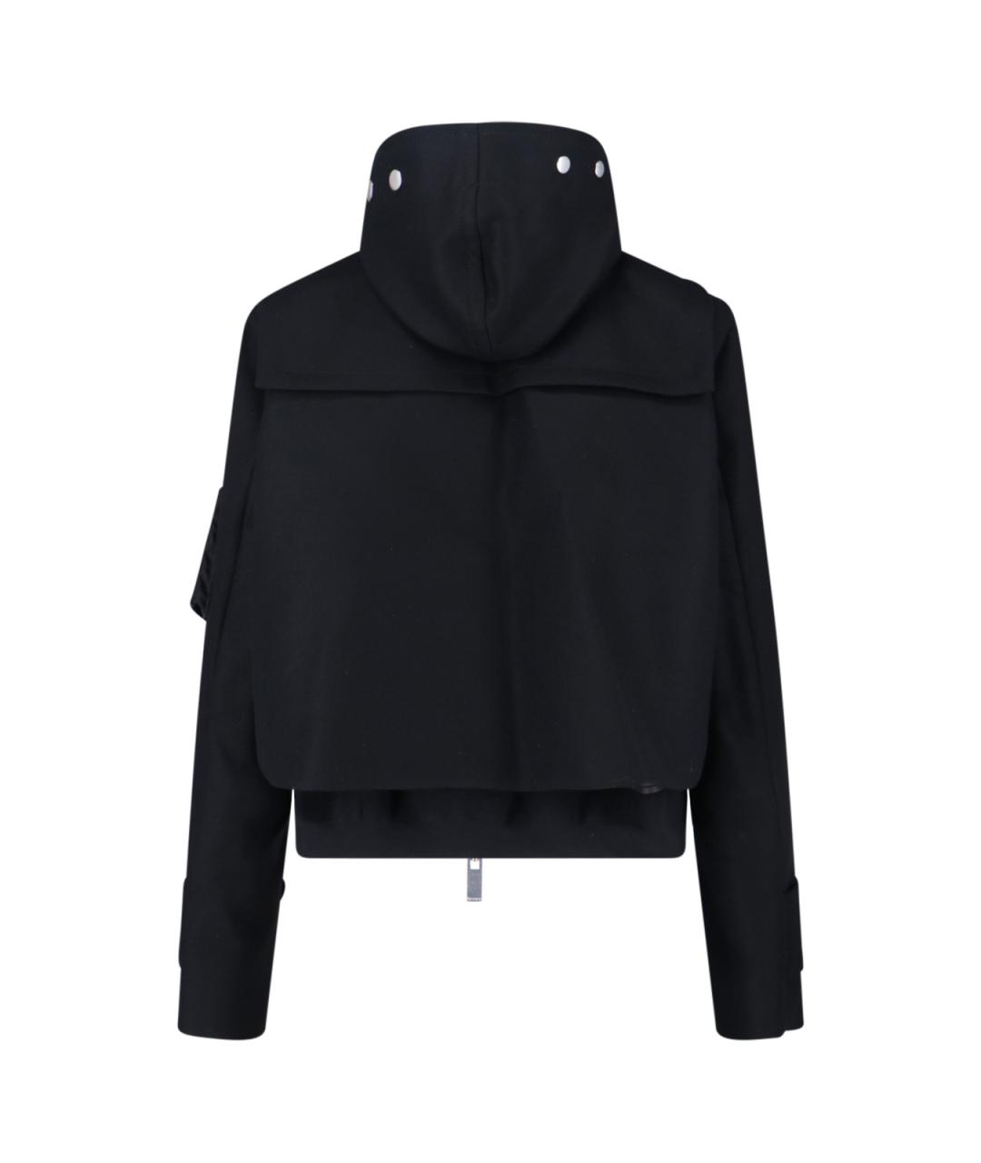 SACAI Черная шерстяная куртка, фото 2